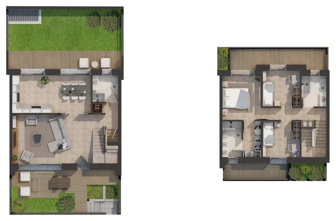 Planimetria Villa 03 — villa con terrazzi a Sovico, VICUS Urban Villas