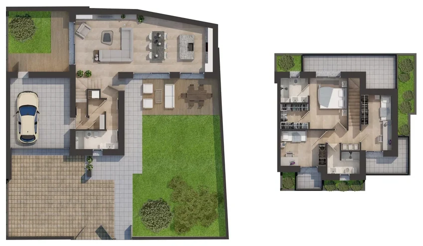 Planimetria Villa 06 — villa con giardino di 174 mq a Sovico, VICUS Urban Villas